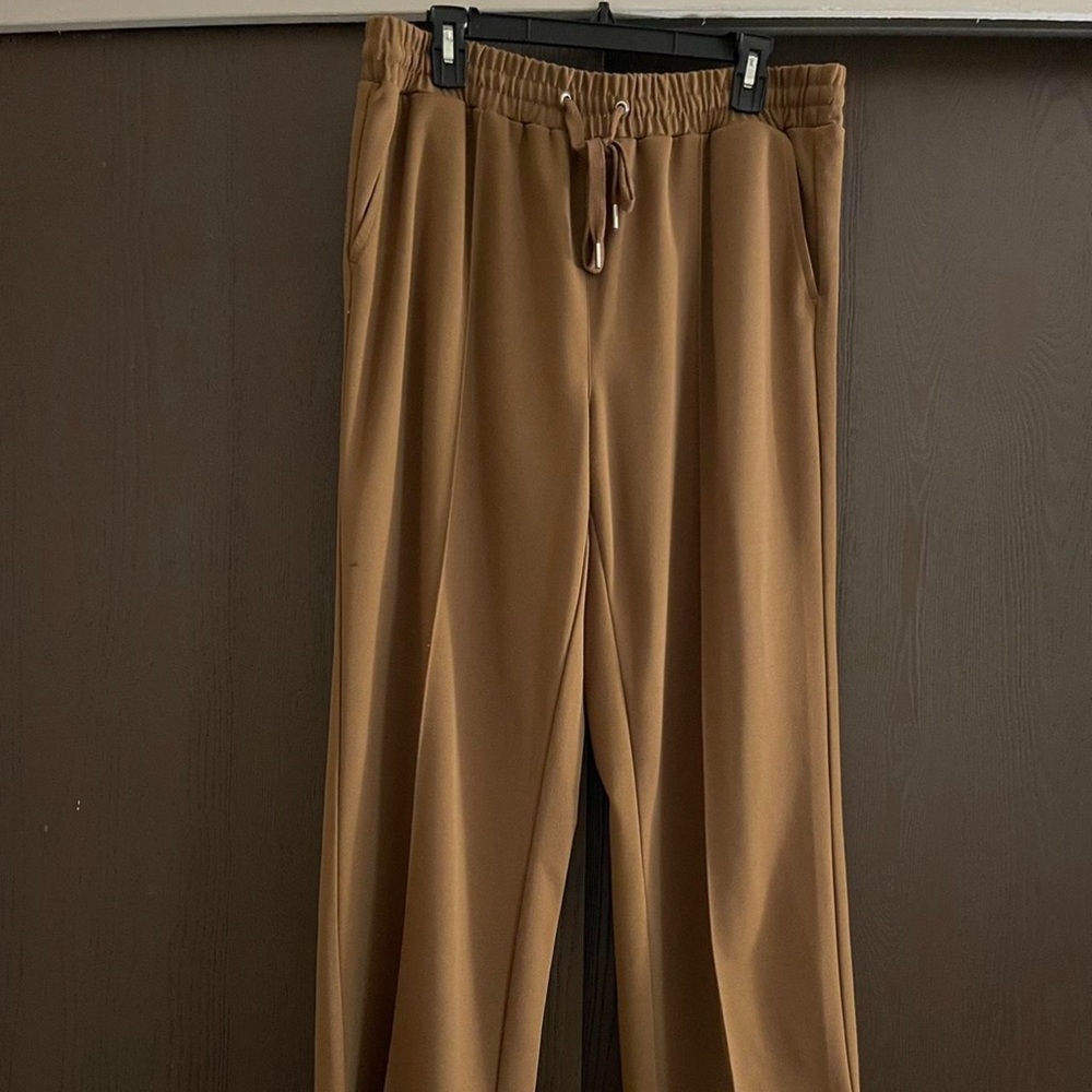 Camel Brown Drawstring Trouser